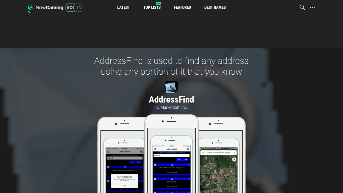 AddressFind by MarkelSoft, Inc. - appadvice.com